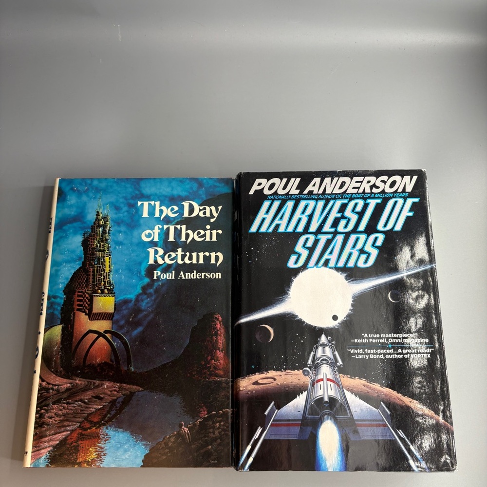 Poul Anderson Day of Their Return & Harvest of Stars Hardcovers
